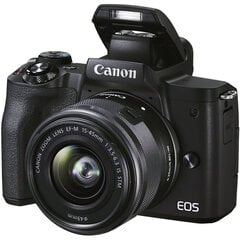 Canon EOS M50 Mark II 15-45 IS STM (Black) цена и информация | Цифровые фотоаппараты | 220.lv