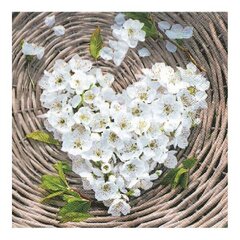 Salvetes 33x33/20, Flower Heart cena un informācija | Svētku dekorācijas | 220.lv