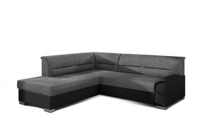 Stūra dīvāns NORE Bergen, pelēks/melns cena un informācija | Stūra dīvāni | 220.lv
