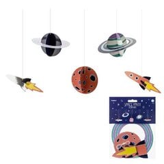 Подвесное украшение "Космос", 5 шт цена и информация | Праздничные декорации | 220.lv