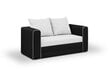 Dīvāns Bellezza Beta, melns/balts cena un informācija | Dīvāni | 220.lv