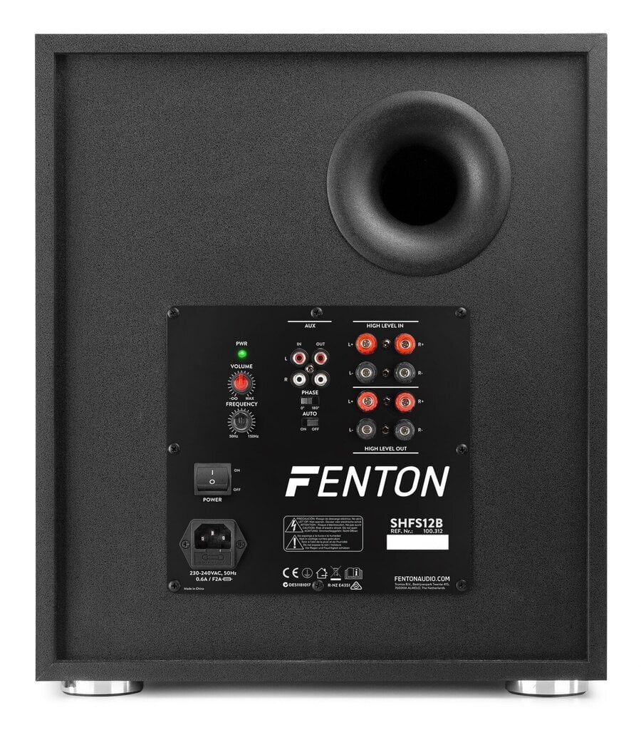 Сабвуфер Активный сабвуфер Fenton SHFS12B 12“, черный, SHFS12B цена | 220.lv