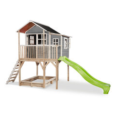 Koka mājiņa EXIT Loft 750, pelēka cena un informācija | Bērnu rotaļu laukumi, mājiņas | 220.lv