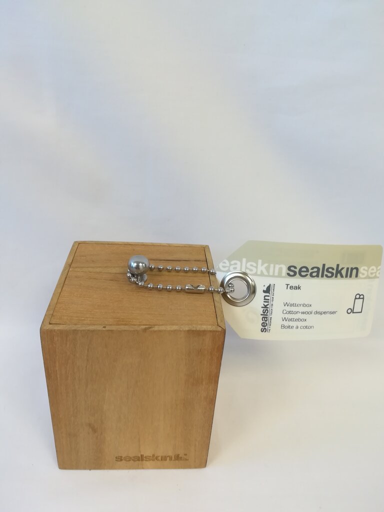 SEALSKIN TEAK kastīte vates salikšanai цена и информация | Vannas istabas aksesuāri | 220.lv