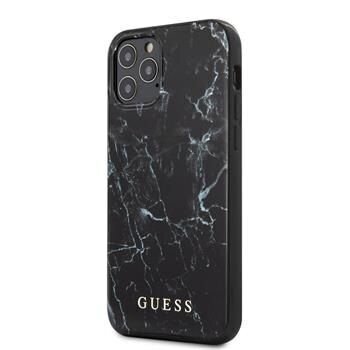 Guess maciņš paredzēts Apple iPhone 12 mini, Marble Black cena un informācija | Telefonu vāciņi, maciņi | 220.lv