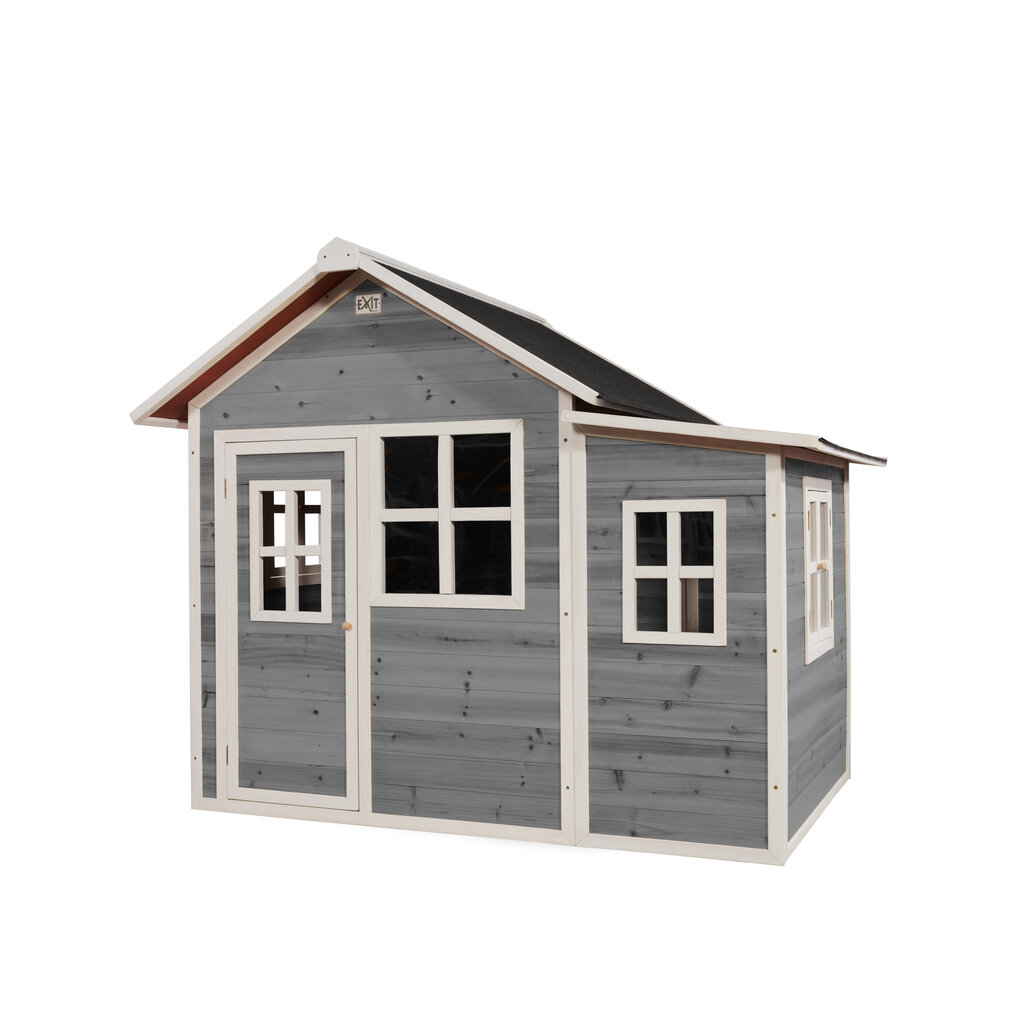 Koka mājiņa EXIT Loft 150, pelēka cena un informācija | Bērnu rotaļu laukumi, mājiņas | 220.lv