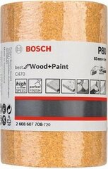 Bosch slīpēšanas rullis 93 mm 5 m 2608607708 cena un informācija | Slīpmašīnas | 220.lv