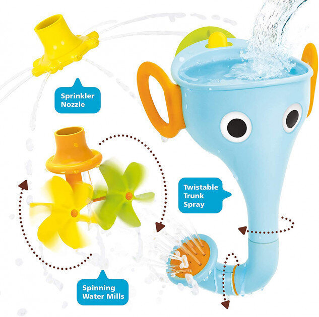 Vannas rotaļlieta Yookidoo Zilonis FunElefun Fill ´N´ Sprinkle, zila cena un informācija | Rotaļlietas zīdaiņiem | 220.lv