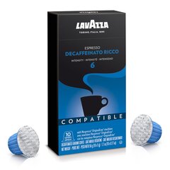 Кофе в капсулах Lavazza Decaffeinato Ricco Nespresso®, 10 капсул цена и информация | Кофе, какао | 220.lv
