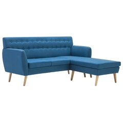Dīvāns, 171,5x138x81,5 cm, zils цена и информация | Диваны | 220.lv