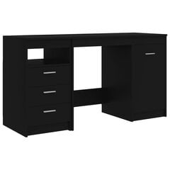 Письменный стол VidaXL, 140x50x76 см, черный цена и информация | Компьютерные, письменные столы | 220.lv