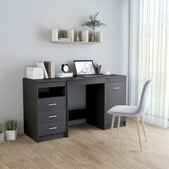Письменный стол VidaXL, 140x50x76 см, серый цена и информация | Компьютерные, письменные столы | 220.lv