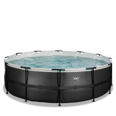 Каркасный бассейн с фильтром Exit Leather ø450x122 см, черный цена и информация | Бассейны | 220.lv