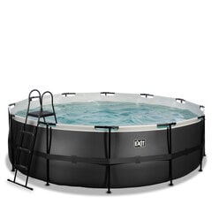 Каркасный бассейн с фильтром Exit Leather ø450x122 см, черный цена и информация | Бассейны | 220.lv