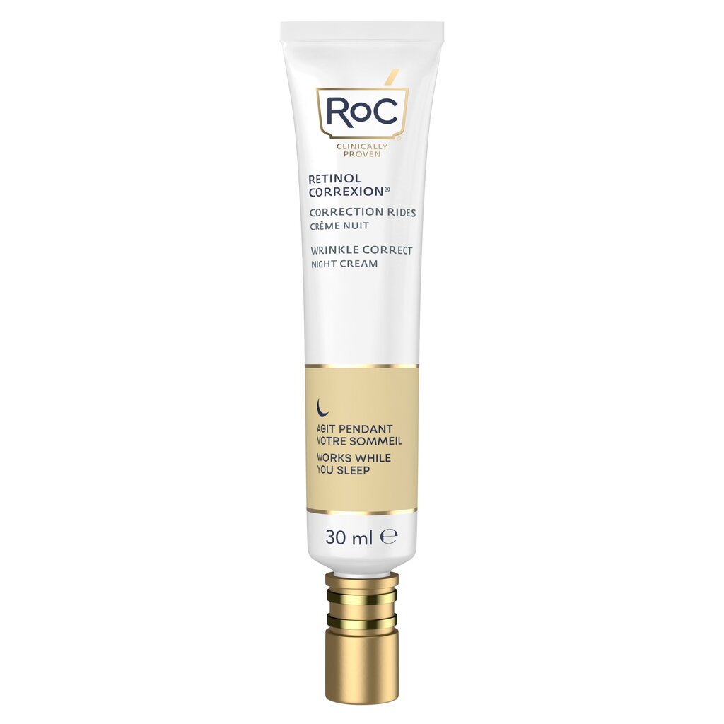 Nakts pretgrumbu sejas krēms RoC Retinol Correxion, 30 ml cena un informācija | Sejas krēmi | 220.lv