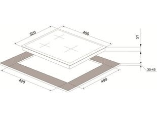 Allenzi PG4031G B цена и информация | Варочные поверхности | 220.lv