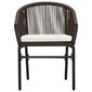 Dārza krēsli, 2 gab., brūnā krāsā, PVC rotangs cena un informācija | Dārza krēsli | 220.lv