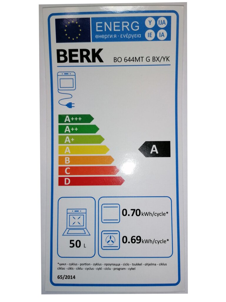 Berk BO 644MT G BX/YK cena un informācija | Cepeškrāsnis | 220.lv