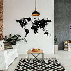 Карта мира виниловая наклейка на стену - 140 х 76см цена и информация | Декоративные наклейки | 220.lv