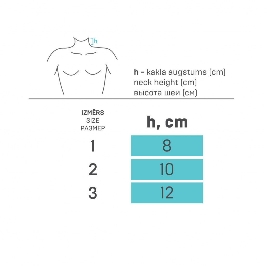 Tonus Elast, Tonus 0411, Medicīniskais fiksators mugurkaula kakla daļai, 1 izmērs cena un informācija | Ķermeņa daļu fiksatori | 220.lv