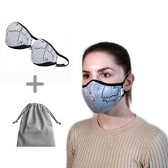 Многоразовая маска для лица (2 шт.) 1016 Ergo Plus и мешочек для хранения цена и информация | Первая помощь | 220.lv