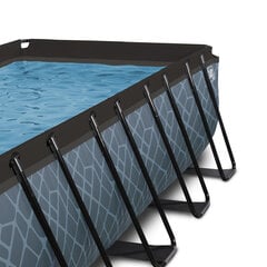 Каркасный бассейн с песочным фильтром Exit Stone, 400x200x122 см, серый цена и информация | Бассейны | 220.lv