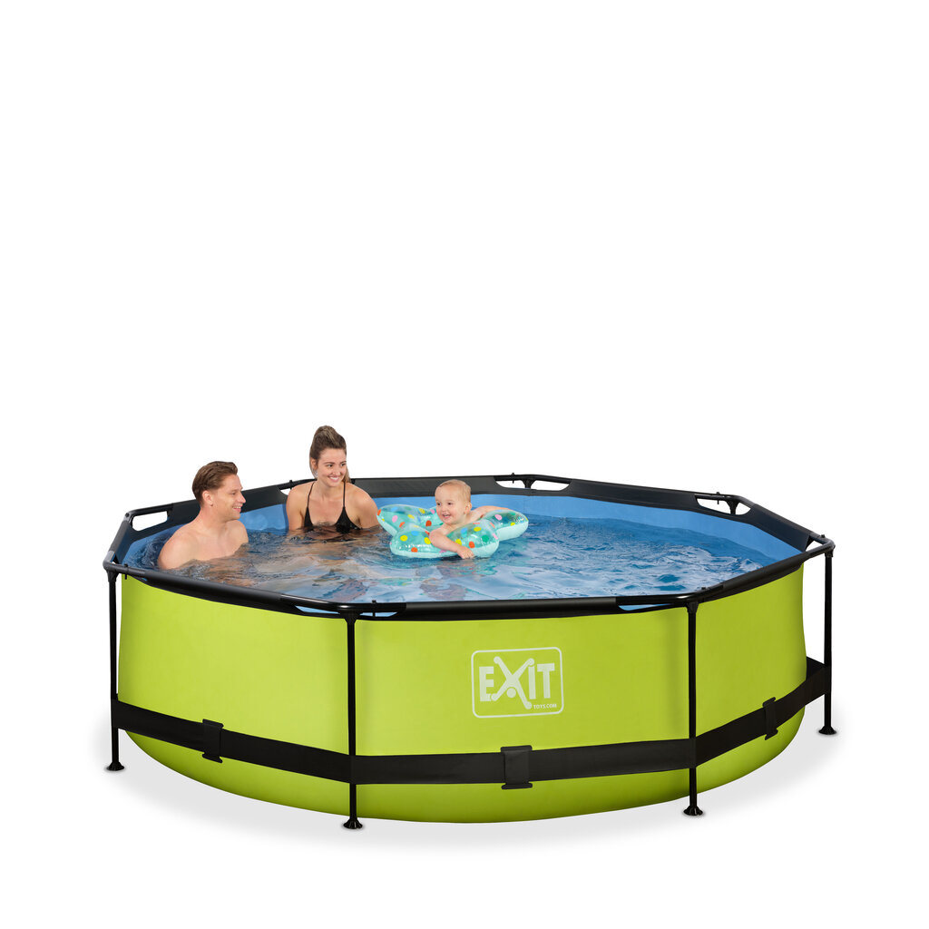 Karkasa baseins ar filtru Exit Lime ø300x76 cm, zaļš цена и информация | Baseini | 220.lv