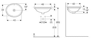 Умывальник керамический Geberit VariForm 500.748.01.2, белый цена и информация | Раковины | 220.lv