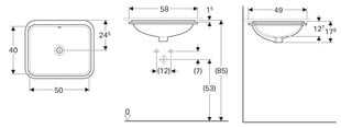 Умывальник керамический Geberit VariForm 500.764.01.2, белый цена и информация | Раковины | 220.lv