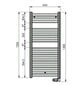Elektriskais vannasistabas radiators Zehnder Aura PBECZ-120-50/MQ, 120x50 cm, hroma krāsā cena un informācija | Dvieļu žāvētāji | 220.lv