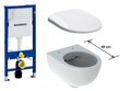 Pie sienas piestiprināms tualetes pods Geberit SELNOVA COMPAQ Rimfree un Delta WC rāmis, un balta skalošanas poga cena un informācija | Tualetes podi | 220.lv