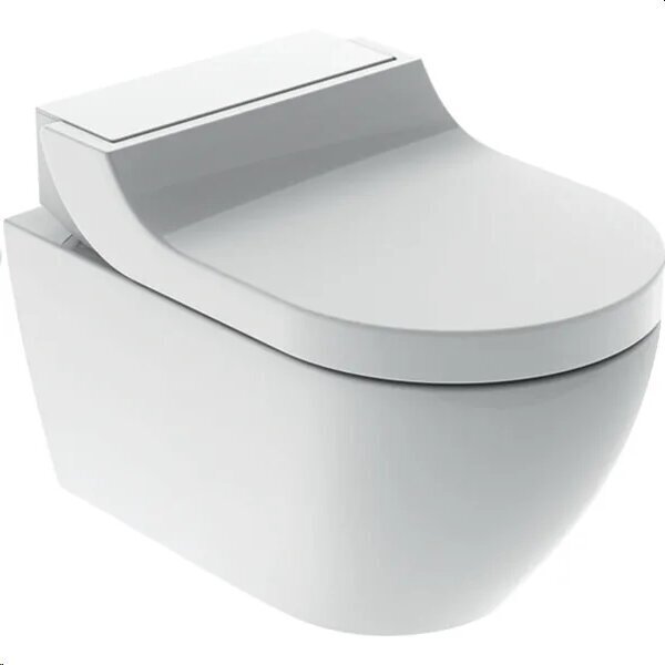 Viedais tualetes pods Geberit AcuaClean Tuma Comfort Rimless ar bidē funkciju un lēni aizveramu vāku 146.291.11.1 cena un informācija | Tualetes podi | 220.lv