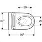 Viedais tualetes pods Geberit AcuaClean Sela Rimless TurboFlush ar bidē funkciju un lēni atveramu vāku 146.221.21.1 цена и информация | Tualetes podi | 220.lv