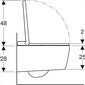 Viedais tualetes pods Geberit AcuaClean Sela Rimless TurboFlush ar bidē funkciju un lēni atveramu vāku 146.221.21.1 цена и информация | Tualetes podi | 220.lv