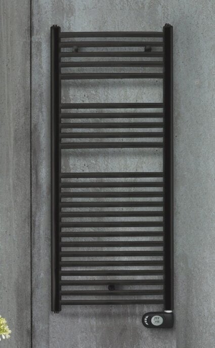 Elektriskais vannasistabas radiators Zehnder Aura PBEBZ-120-50/MQ, 120x50 cm, melns цена и информация | Dvieļu žāvētāji | 220.lv