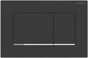 Клавиша смыва Geberit, Sigma 30, черный матовый хром-черный матовый 115.883.14.1 цена и информация | Детали для унитазов, биде | 220.lv