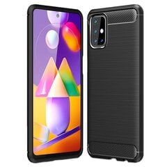 Telefona vāciņš priekš Samsung Galaxy M31S, Carbon, melns cena un informācija | Telefonu vāciņi, maciņi | 220.lv