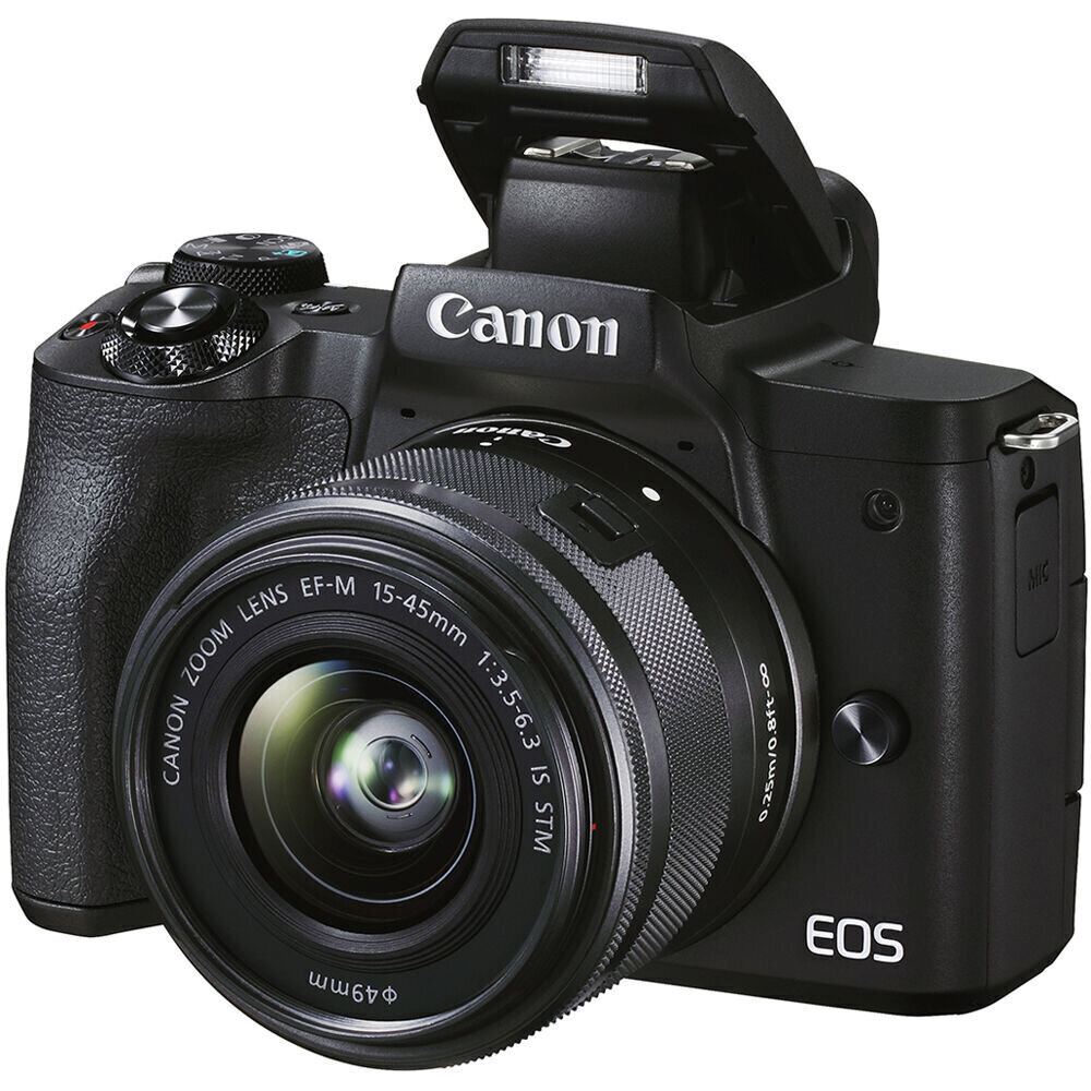 Canon EOS M50 Mark II + EF-M 15-45 mm IS STM + EF-M 55-200 mm IS STM цена и информация | Digitālās fotokameras | 220.lv