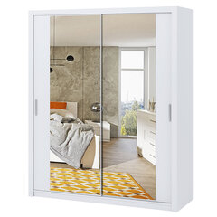 Шкаф Selsey Rinker с зеркалом, 180 см, белый цена и информация | Шкафы | 220.lv