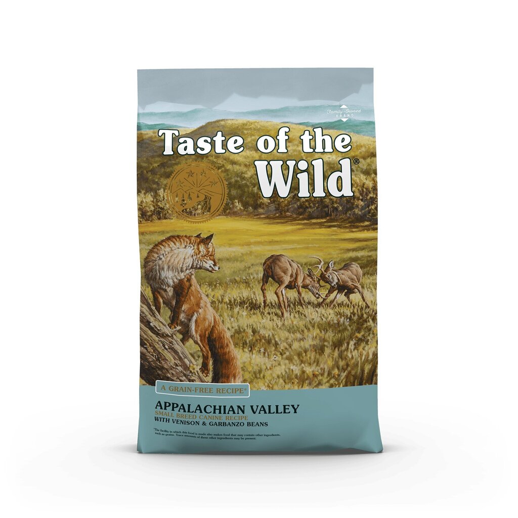 Taste of the Wild Appalachian Valley Small Breed sausā bezgraudainā mazo šķirņu suņu barība ar brieža gaļu un aunazirņiem, 12.2 kg cena un informācija | Sausā barība suņiem | 220.lv