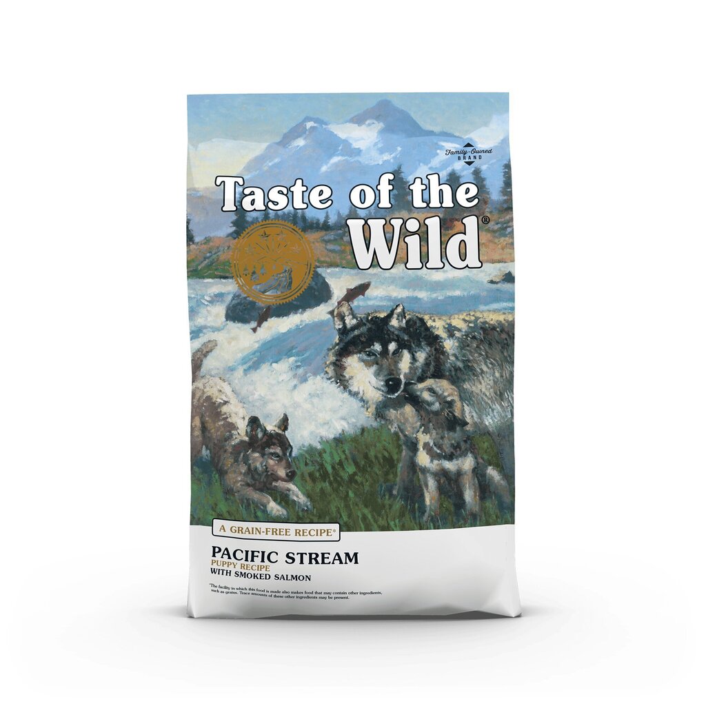 Taste of the Wild Pacific Stream Puppy sausā bezgraudu suņu barība ar lasi maziem kucēniem, 12,2 kg cena un informācija | Sausā barība suņiem | 220.lv