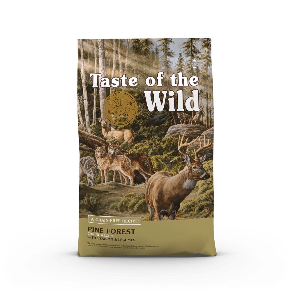Taste of the Wild Pine Forest sausā suņu barība ar brieža gaļu, 12.2kg цена и информация | Sausā barība suņiem | 220.lv