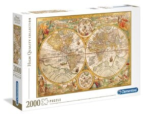 Puzle ar karti Clementoni Ancient Map, 32557, 2000 d.seno karti, 32557, 2000 cena un informācija | Puzles, 3D puzles | 220.lv