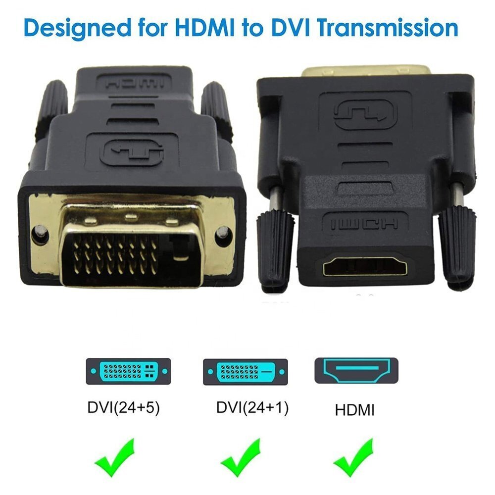 RoGer Universāls Adapteris HDMI > DVI Melns cena un informācija | Adapteri un USB centrmezgli | 220.lv