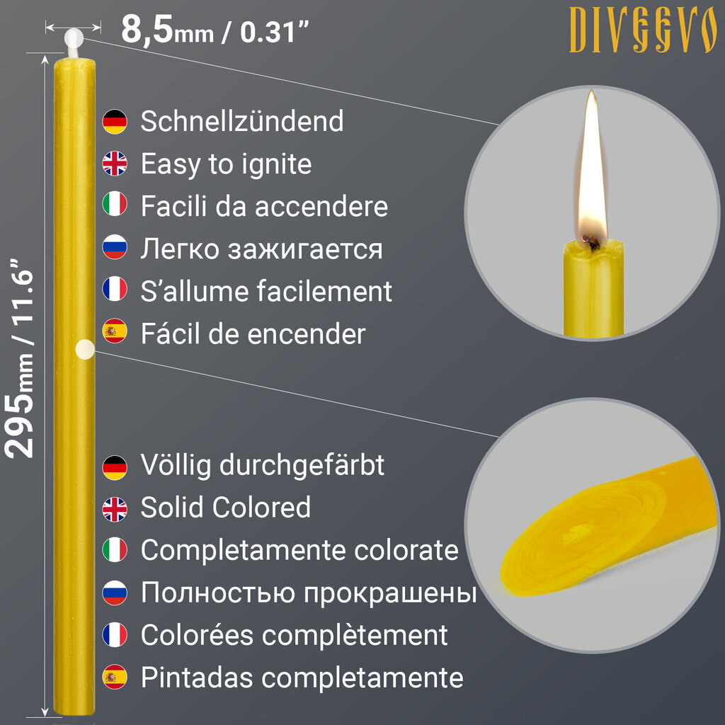 Baznīcas grieķu sveces “Athos” №30 29.5cm, 100 gab. cena un informācija | Baznīcas sveces, svečturi | 220.lv