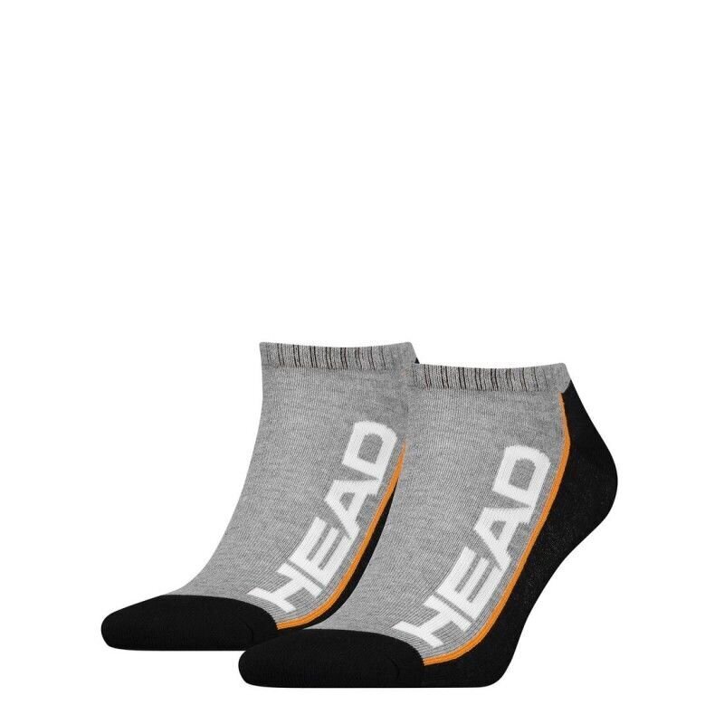 Head Zeķes Stripe Sneaker 2-Pack Grey/Black UNISEX cena un informācija | Sieviešu zeķes | 220.lv
