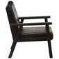 Krēsls, melns, dabīgā āda cena un informācija | Atpūtas krēsli | 220.lv