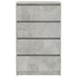 Sānu skapis vidaXL, betona pelēkā krāsā 60x35x98,5 cm, saplāksnis cena un informācija | Skapīši viesistabai | 220.lv