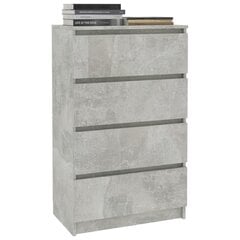 Боковой шкаф vidaXL, цвет серого бетона, 60x35x98,5см, фанера цена и информация | Шкафчики в гостиную | 220.lv