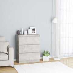 Боковой шкаф, цвет серый-бетонный, 60x33,5x76см, ДСП цена и информация | Шкафчики в гостиную | 220.lv